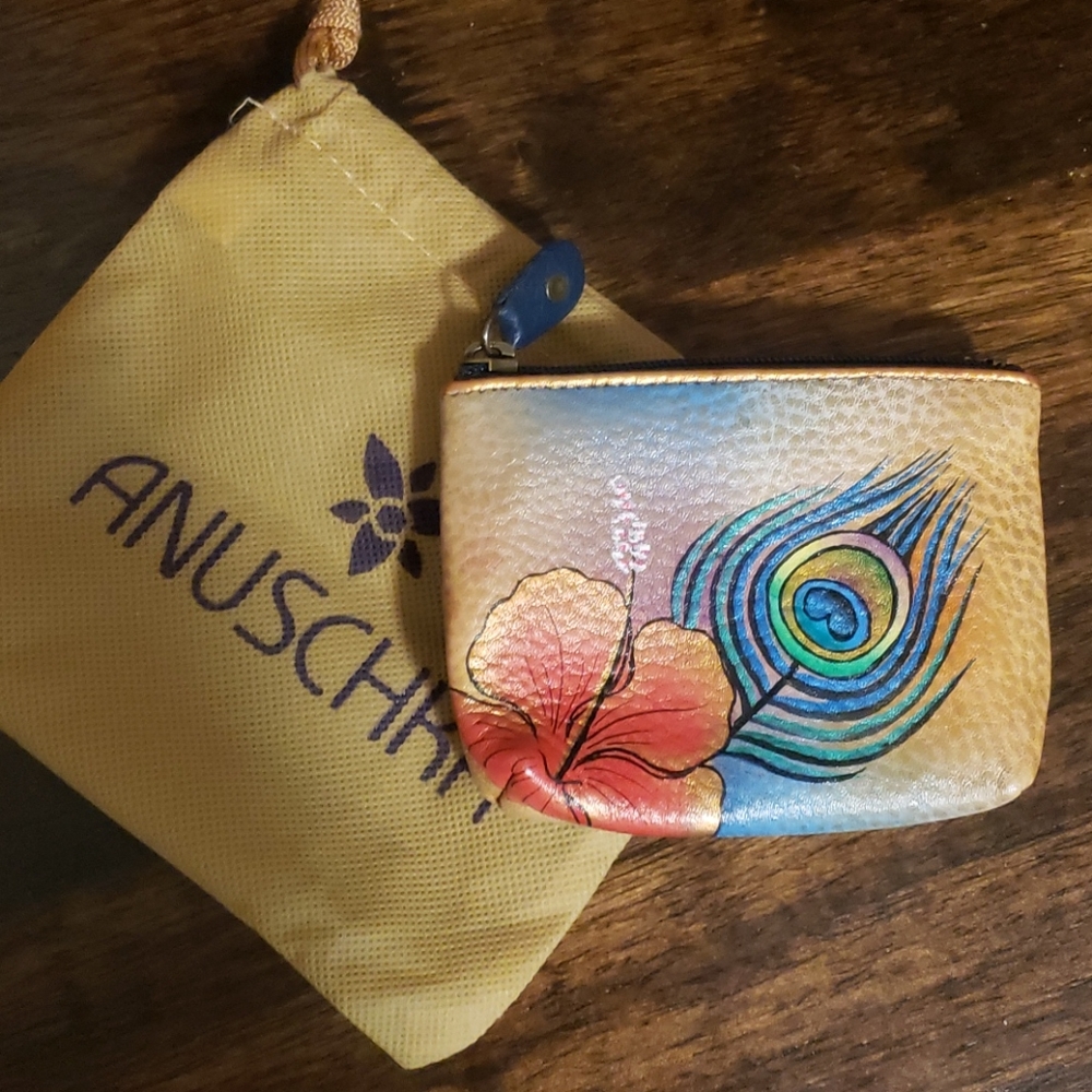 Anuschka Peacock Coin Purse